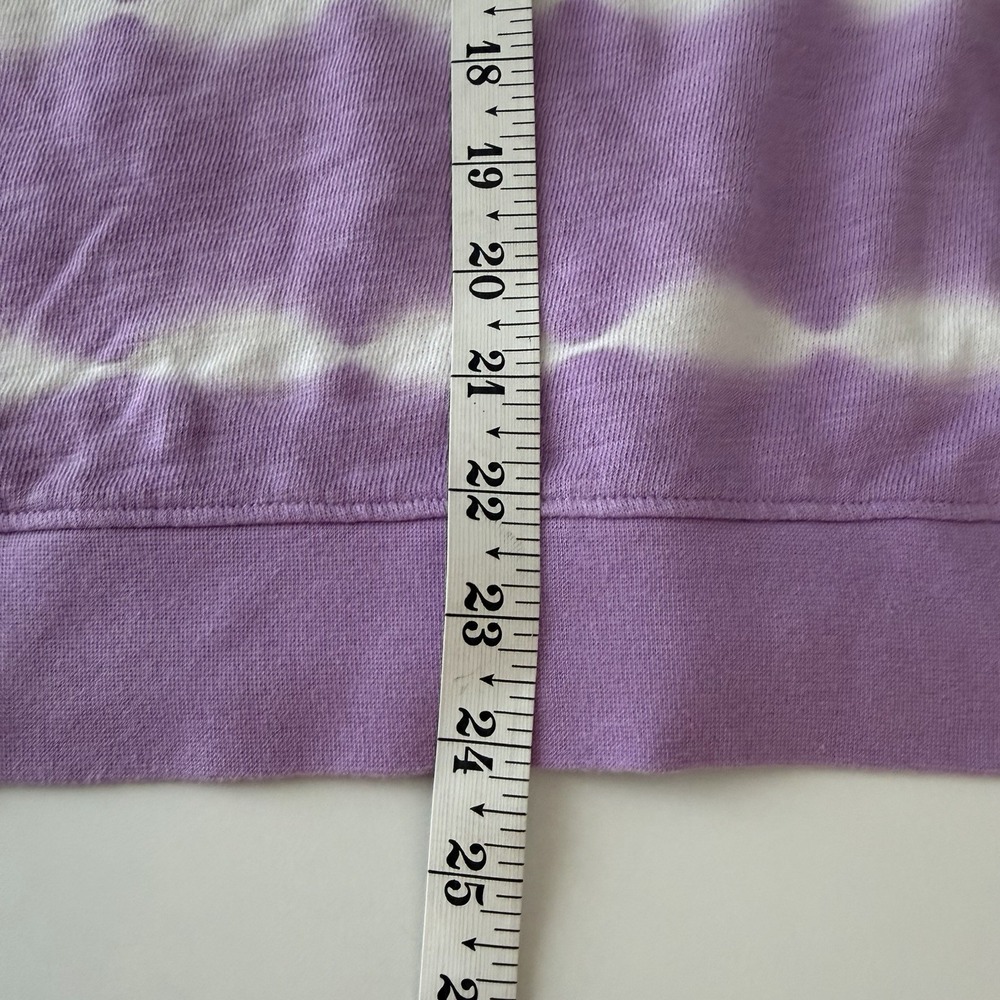 Talbots Tie-Dye Women's Sweatshirt Plus 2X Purple White Summer Cozy Pastel NEW - Picture 9 of 12
